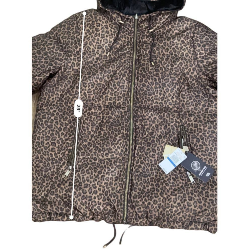 MICHAEL Michael Kors Reversible Cheetah Print Puffer Coat - Picture 8 of 9